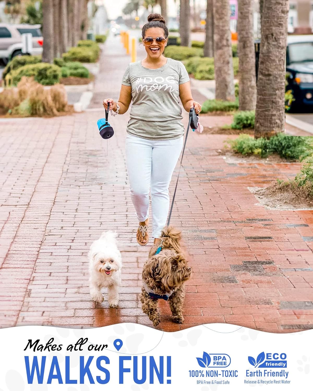 1st GEN Portable Pet Water Disperser Bottle for Outdoor Walking, Hiking, Travel