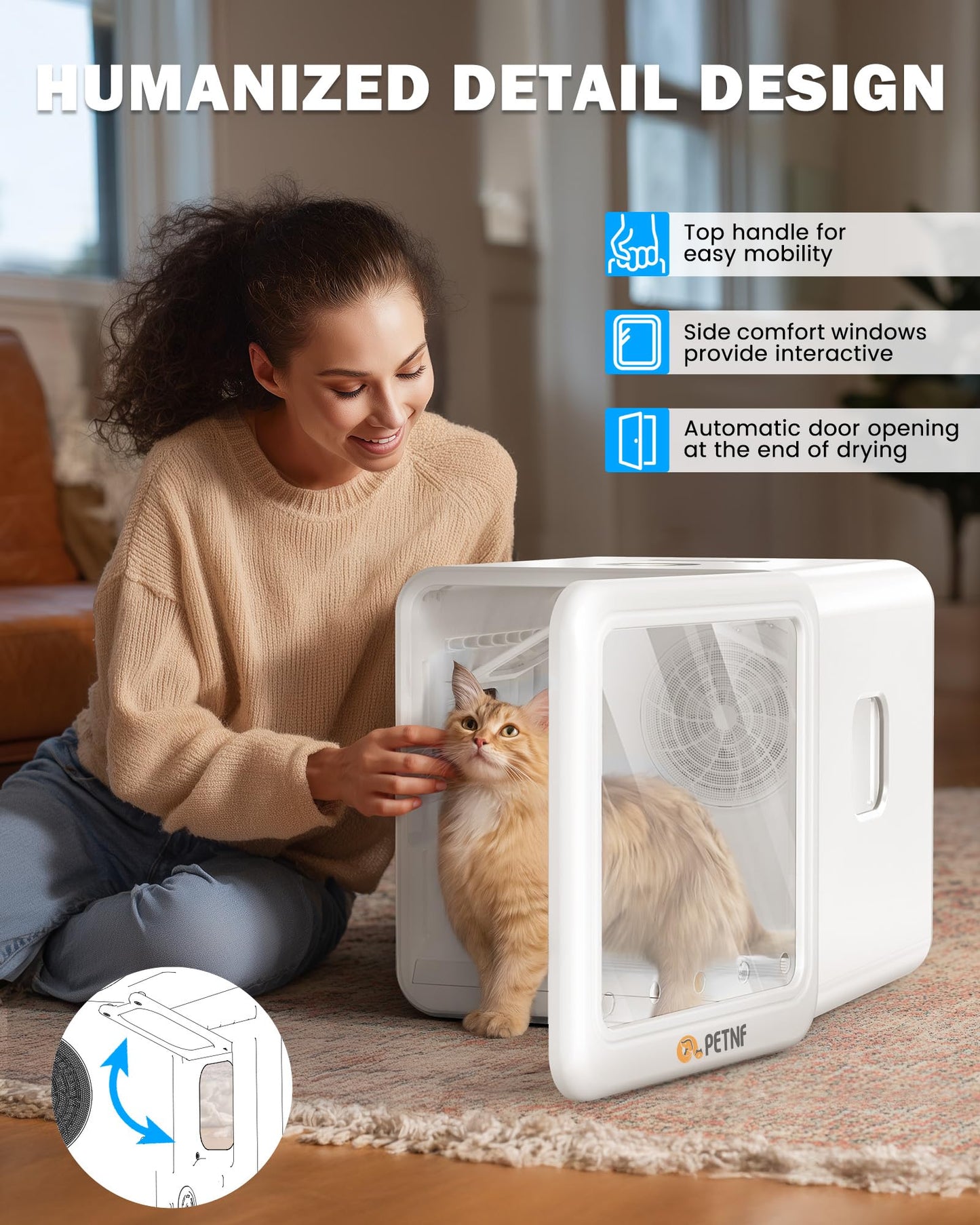 70L Automatic Pet Dryer Box Dog Cat Blow Dryer Dog Drying Machine