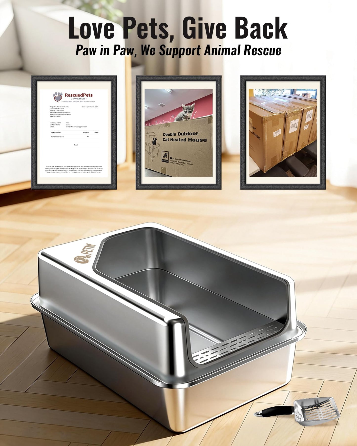 All-Stainless Steel Cat Litter Box – Odor-Resistant, Leak-Proof, Extra-Large Design for Big Cats & Multi-Cat Homes
