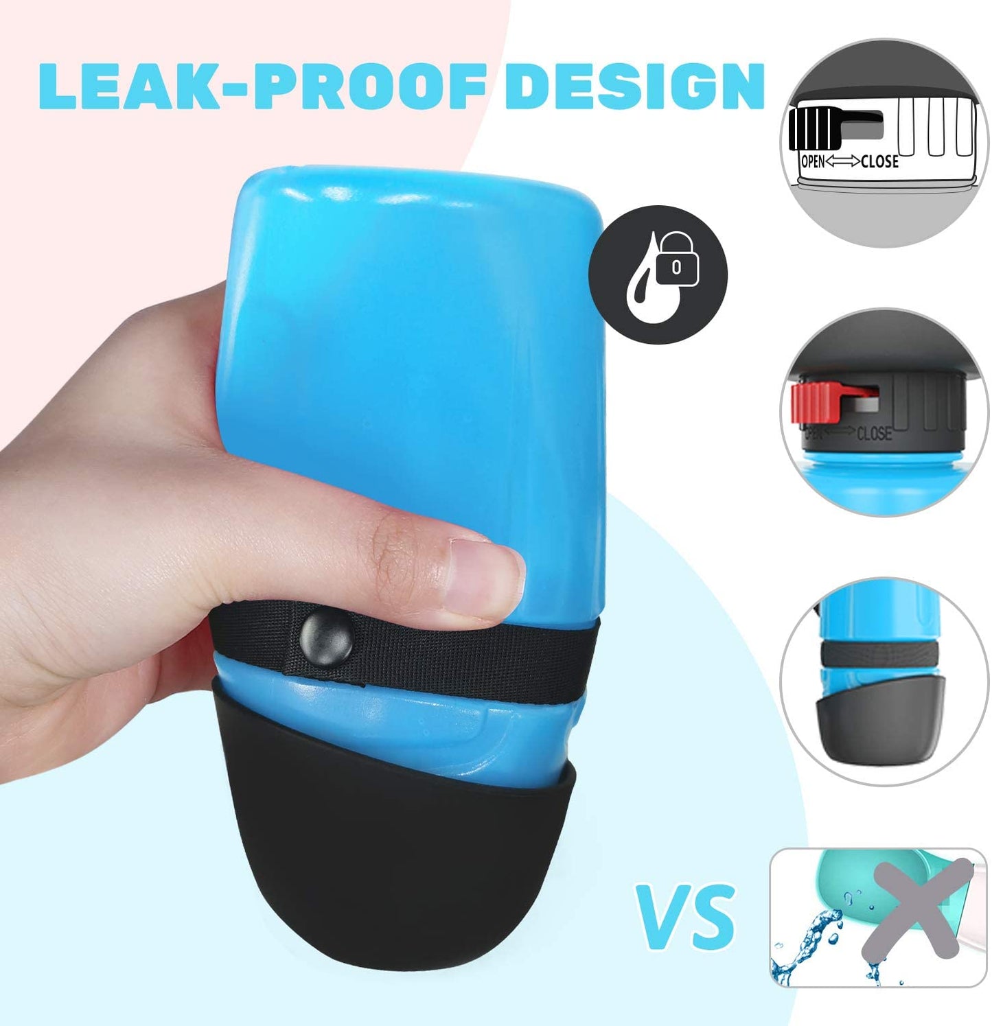 2nd Foldable Dog Water Dispenser Bottle , American Patent