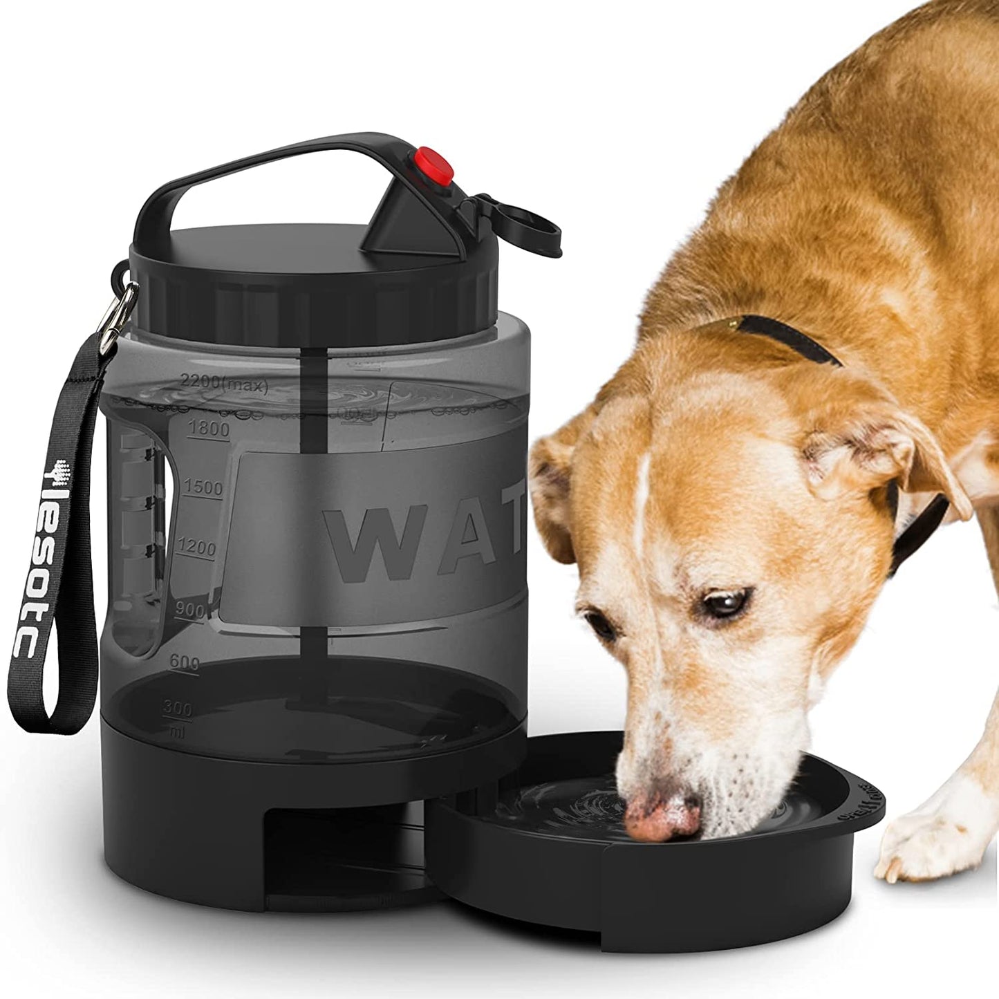 77OZ Dog Water Bowl Dispenser, Travel Dog Bowls for Camping Dog Park Hiking