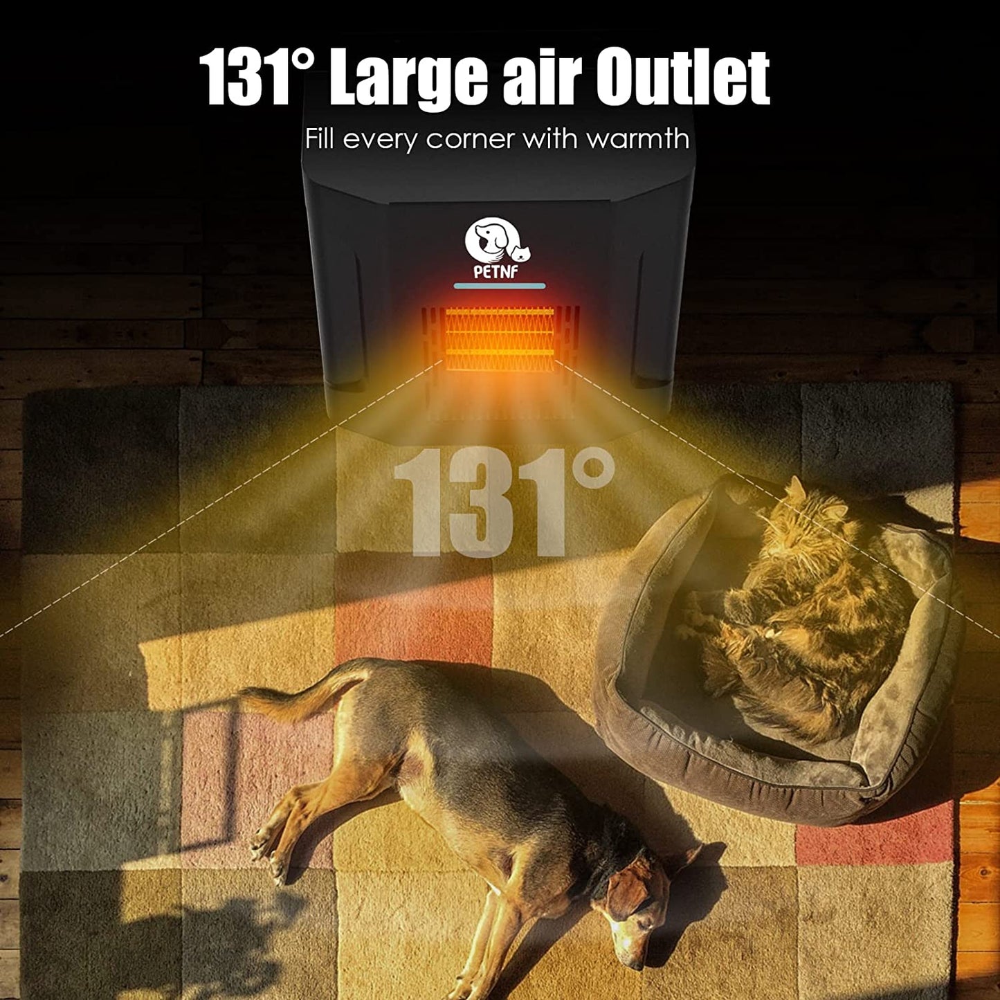 Dog House Heater with Thermostat & App Remote Control, 300W Safe Heater for Dog Houses Outdoor