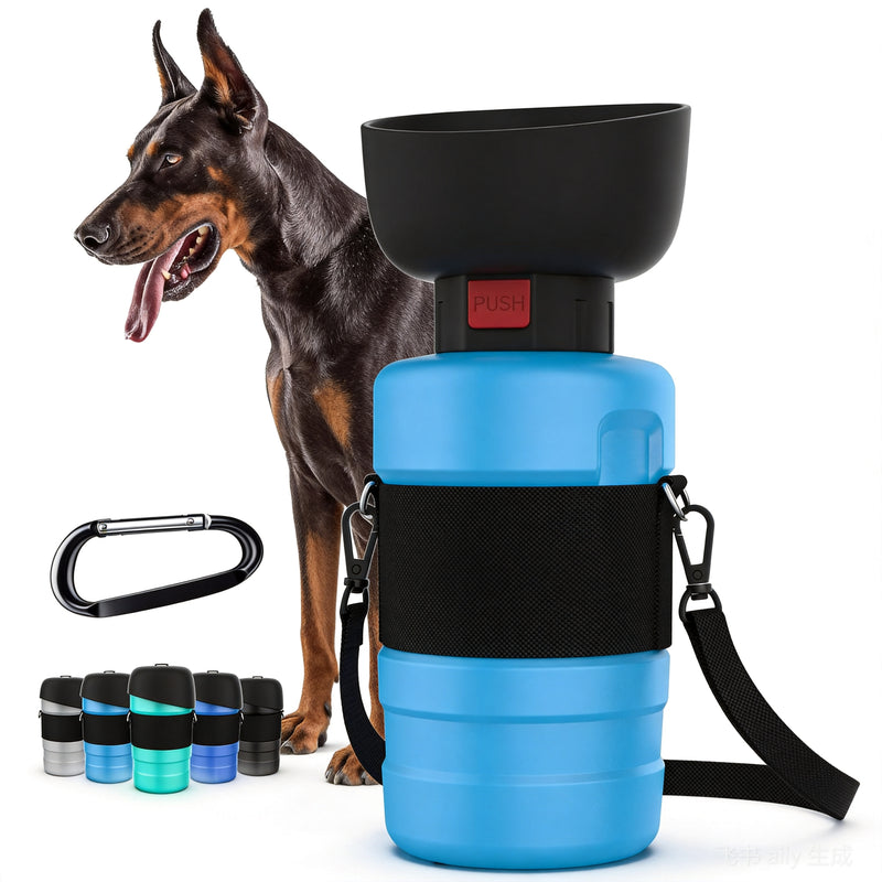 Squeeze Water Bottle with Strap
