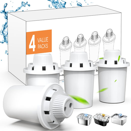 Dog Water Fountain Filters Replacement 4 Packs, 2 Months Set of Replacement Filters