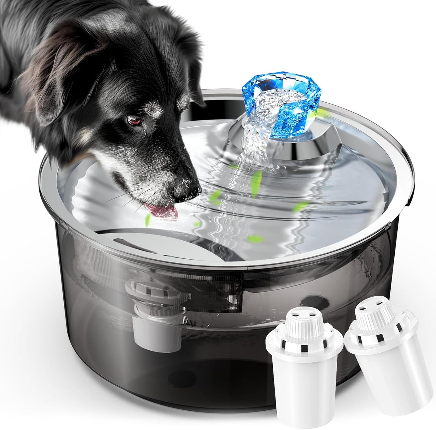 Dog Water Fountain for Large Dog, 2.6 Gallon