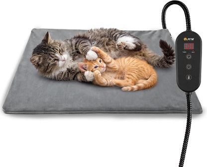 Outdoor Heated Pet Pad with Control Box M, 19.7 x 15.8 in (40 x 50 cm), 6 Heat Levels, Washable Cover, D2522