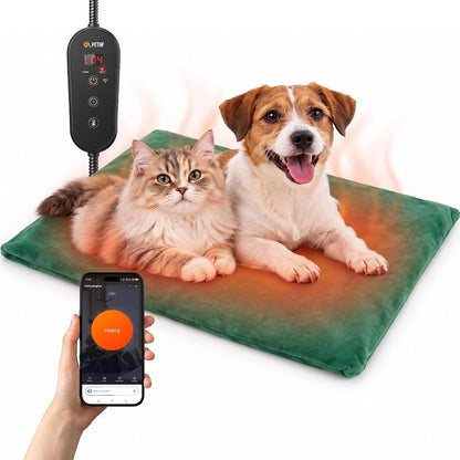 Smart WiFi Heated Pet Pad M, 19.7 x 15.7 in (40 x 50 cm), App Temp & Timer, Washable Cover, D2609