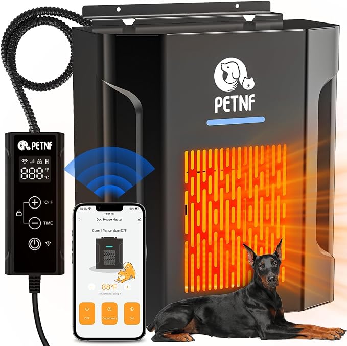 PetNF PF124 300W all-metal WiFi dog house heater