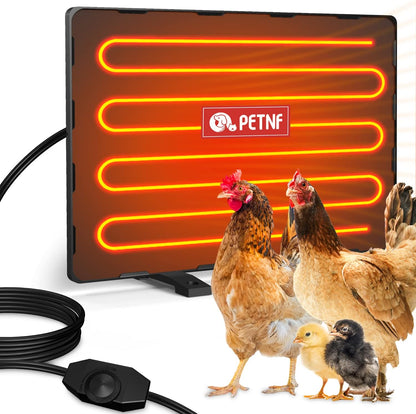 140W Chicken Coop Heater, Radiant & Energy Efficient, Safer Than Brooder Lamps, UL-Compliant, 11.81"×15.74"