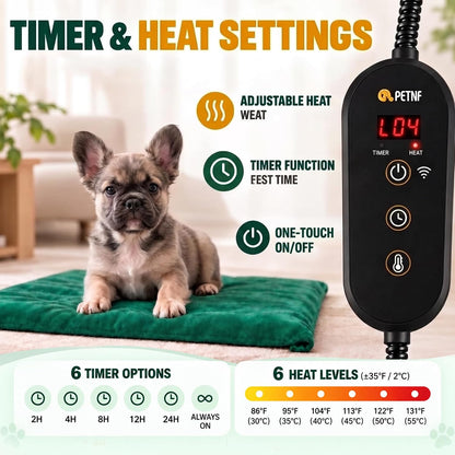 Smart WiFi Heated Pet Pad M, 19.7 x 15.7 in (40 x 50 cm), App Temp & Timer, Washable Cover, D2609