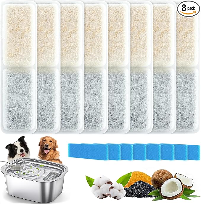 2Gal Dog Water Fountain, Stainless Steel Automatic Pet Water Dispenser