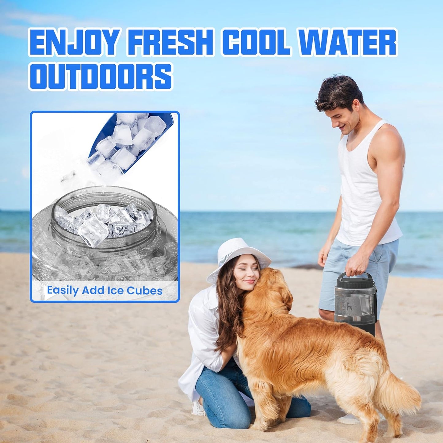 95OZ Dog Water Bottle with Pull-Out Bowl, Leak-Proof Portable Dispenser for Travel & Outdoors