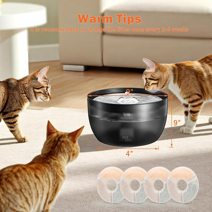 4 Pack Filters for PETNF Cat Water Fountain