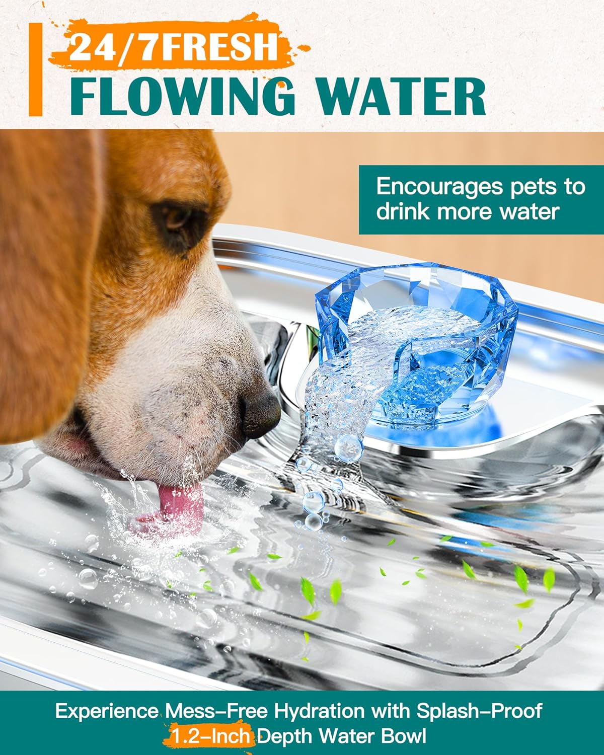 Flowing dog water bowl best sale