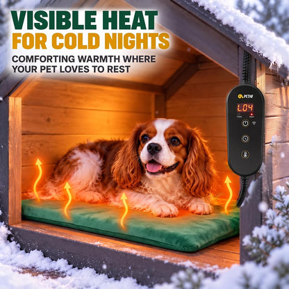 Smart WiFi Heated Pet Pad M, 19.7 x 15.7 in (40 x 50 cm), App Temp & Timer, Washable Cover, D2609