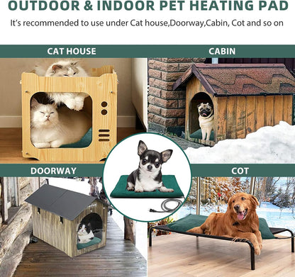 Outdoor Waterproof Pet Heating Pad for Cats and Dogs