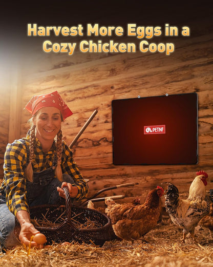 140W Chicken Coop Heater, Radiant & Energy Efficient, Safer Than Brooder Lamps, UL-Compliant, 11.81"×15.74"