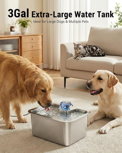 D2341 10L (2.6-Gallon) Stainless Steel Dog Water Fountain