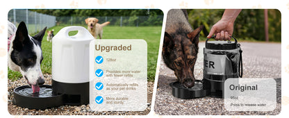 PETNF Dog Water Bottle Portable 1 Gallon (128oz), Automatic Gravity Dog Water Bowl Dispenser with Pull-Out Drinking Bowl, Large Capacity for Travel, Camping, Hiking, Beach & Road Trips, BPA-Free