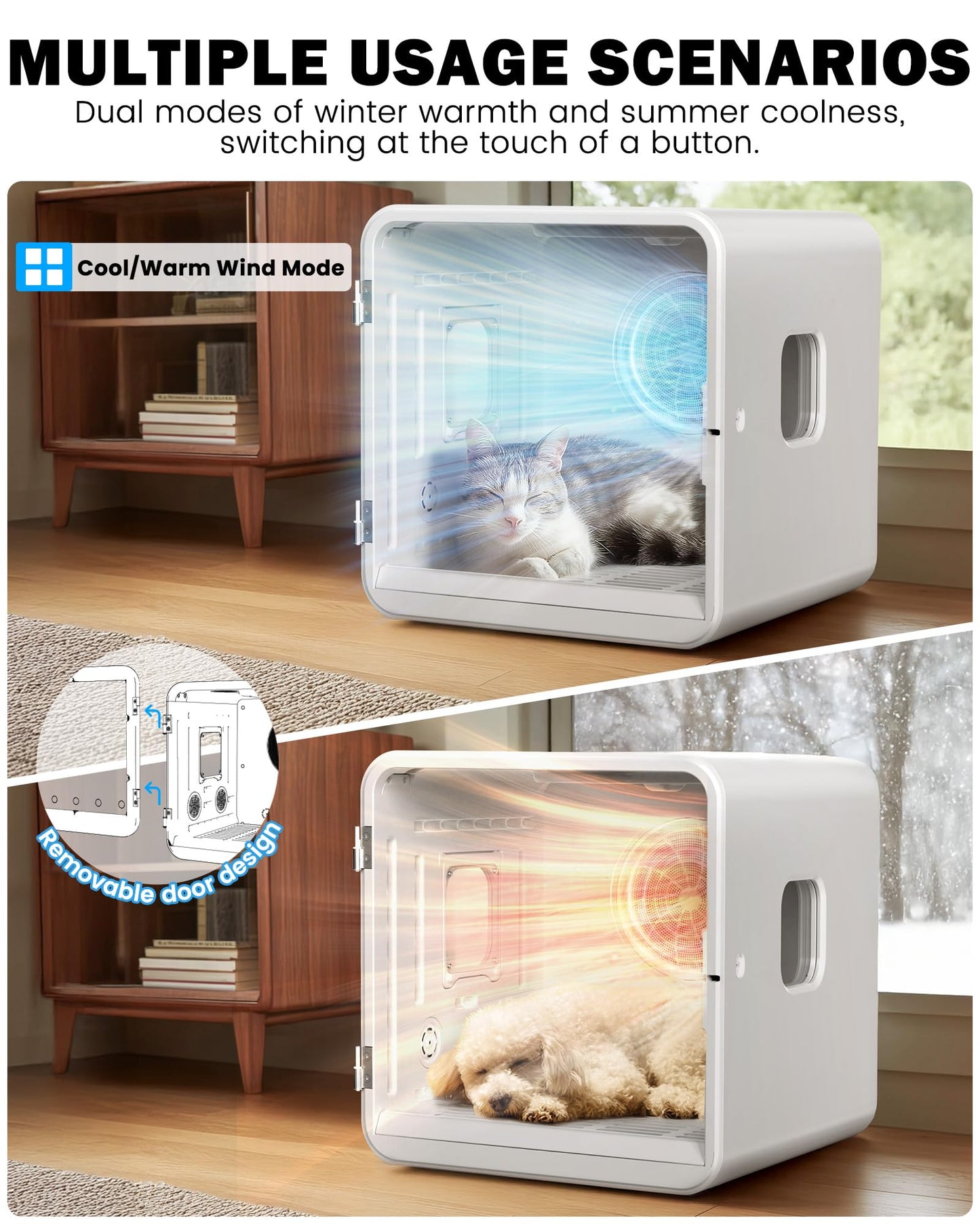 70L Automatic Pet Dryer Box Dog Cat Blow Dryer Dog Drying Machine