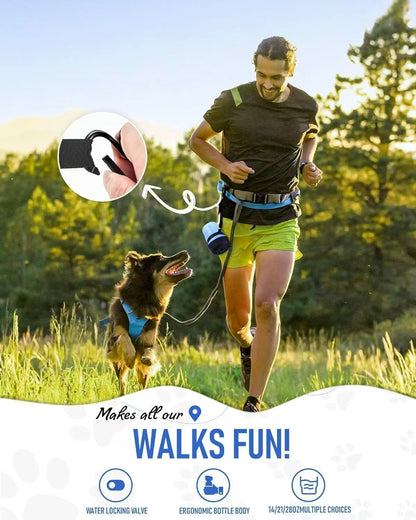 Portable Pet Water Disperser Bottle for Outdoor Walking, Hiking, Travel