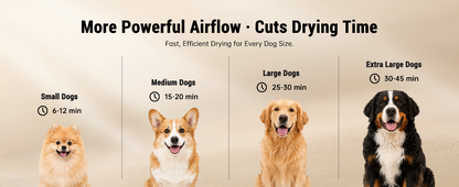 Hands-Free Neck-Hanging Pet Dryer, 1300W 110,000 RPM, 3 Speeds & 5 Heat