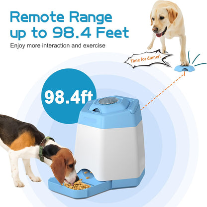 Dog Treat Dispenser with Button Rechargeable Dog Puzzle Feeder Toy