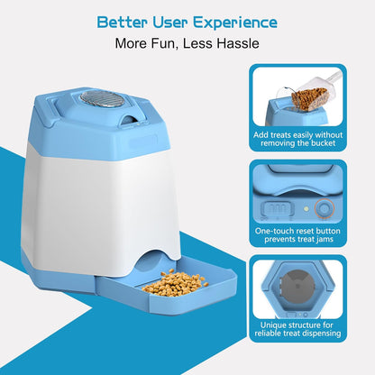 Dog Treat Dispenser with Button Rechargeable Dog Puzzle Feeder Toy