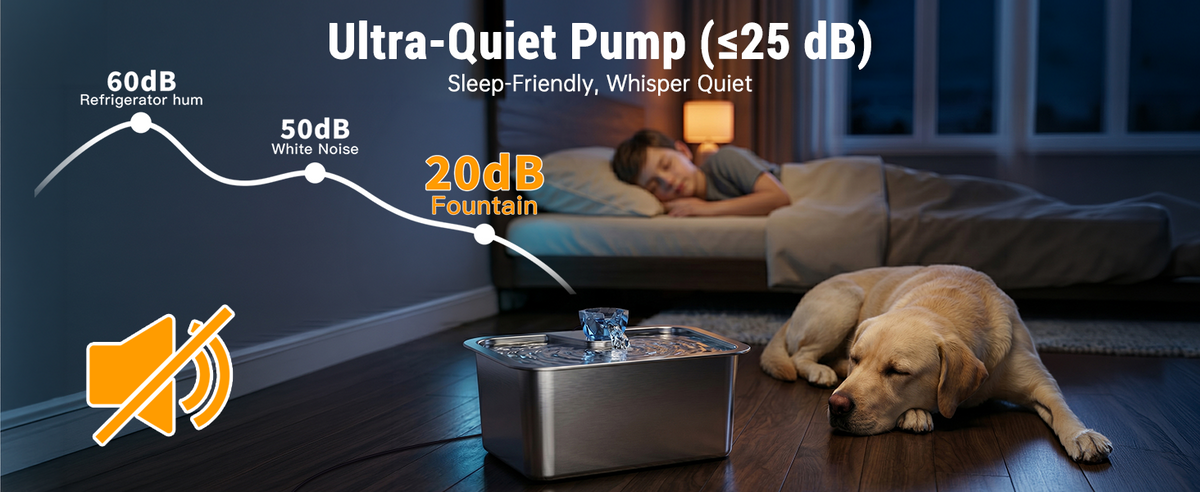 D2341 10L (2.6-Gallon) Stainless Steel Dog Water Fountain