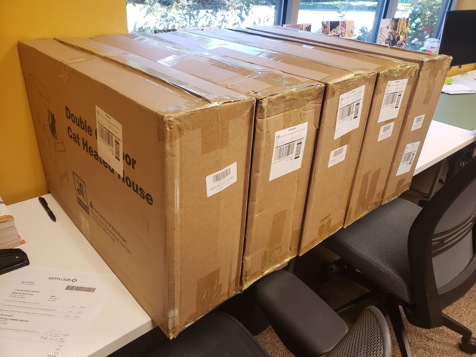 Heated cat houses delivered to Brother Wolf Animal Rescue