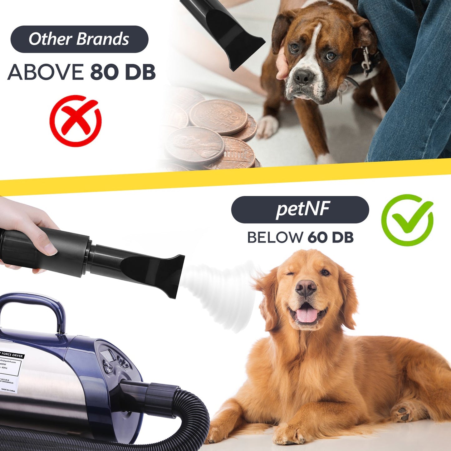 Newest Dog Dryer Professional Grooming Dog Hair Dryer with LED Screen