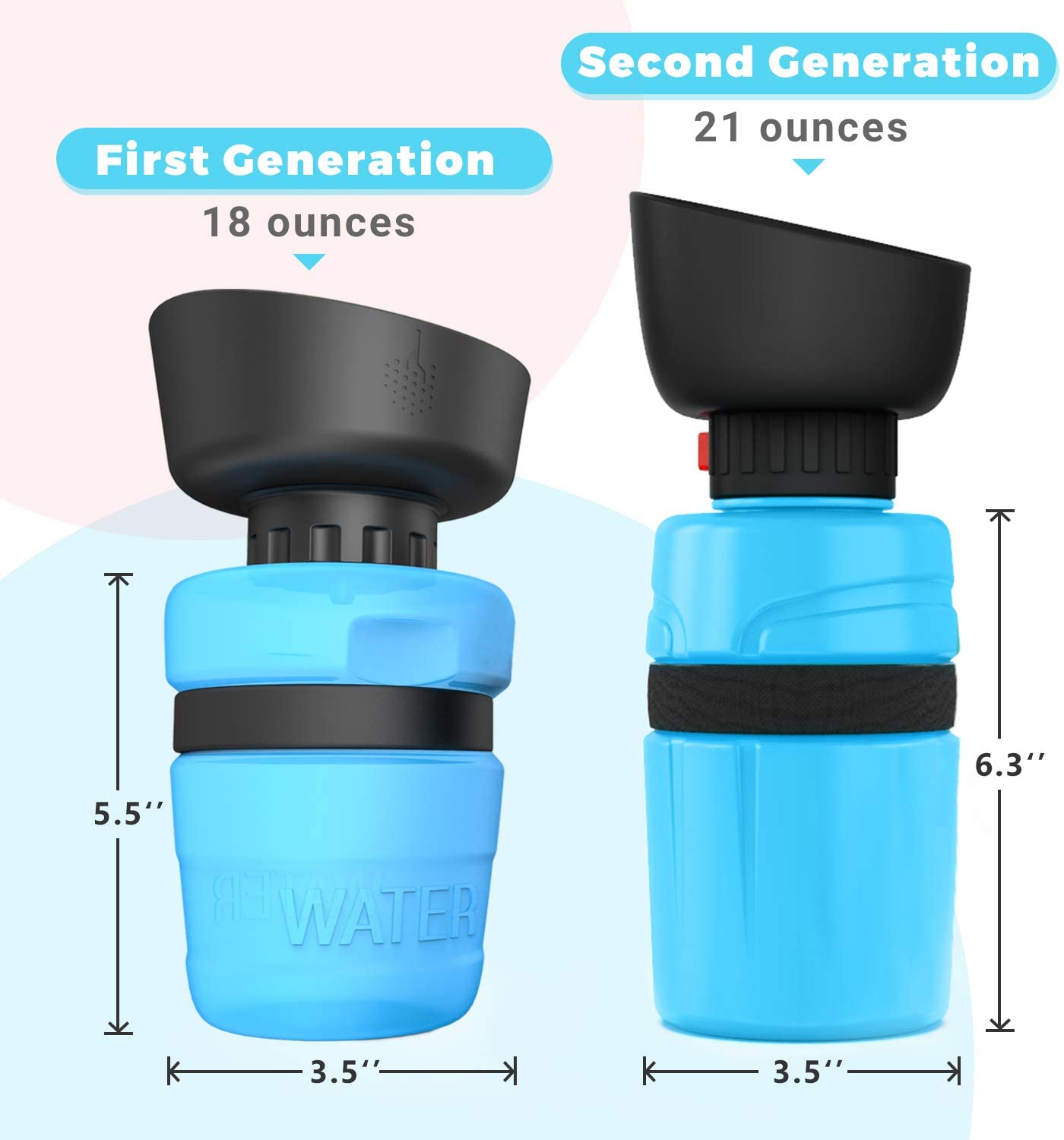 2nd Foldable Dog Water Dispenser Bottle