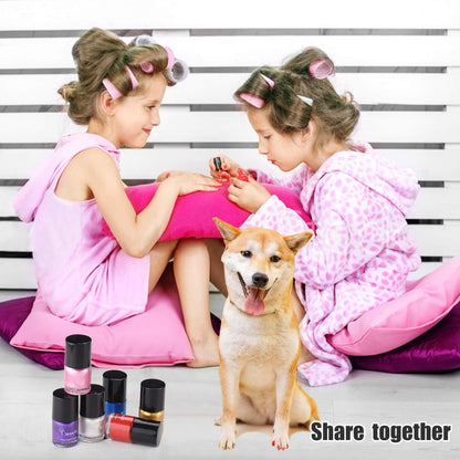 Dog Nail Polish Set,   Non-Toxic Water-based, 6 Color Set