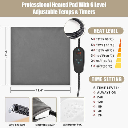 Heated Cat House, Heating Cat Houses for Outdoor Indoor Cats and Small Dogs with Heated Mat