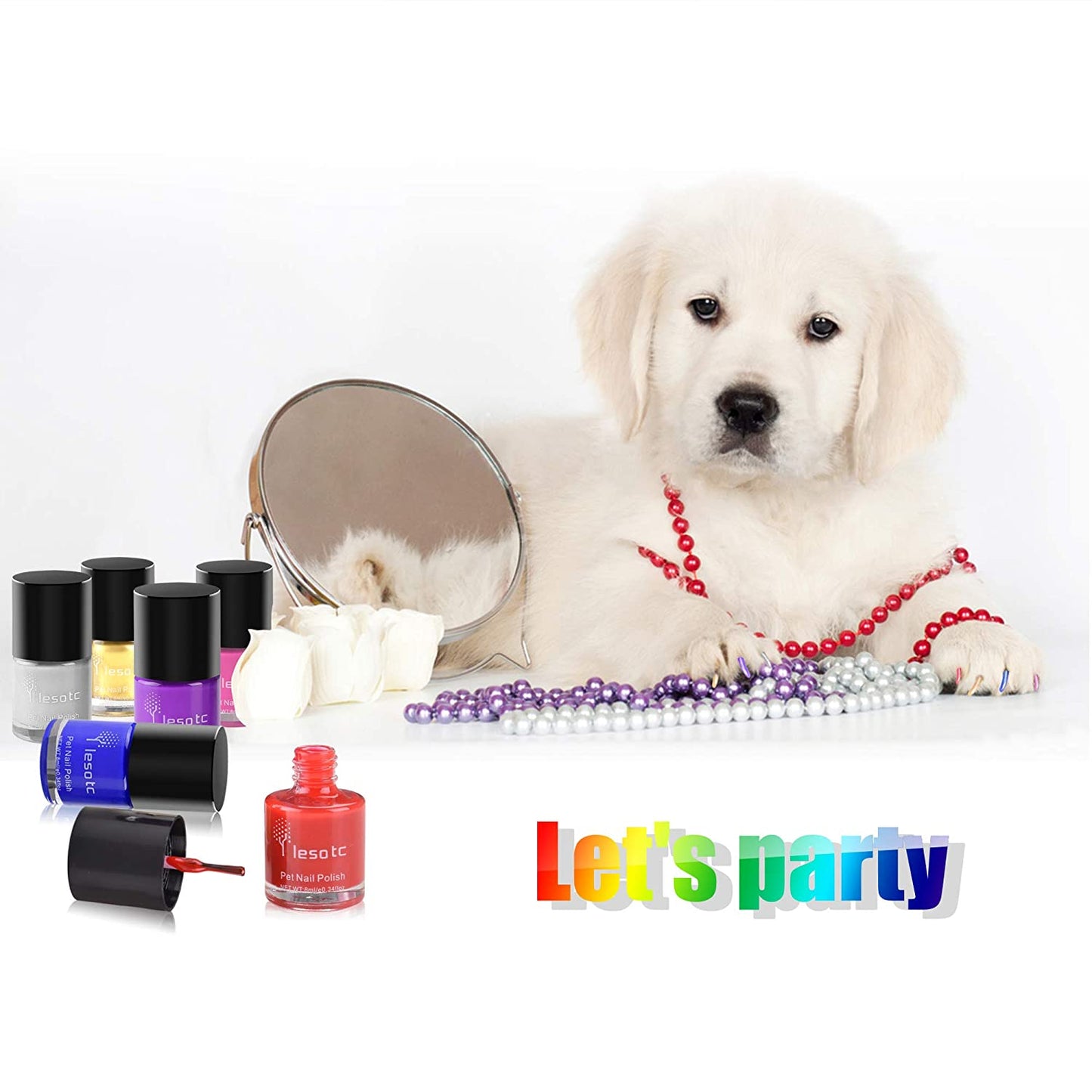 Dog Nail Polish Set,   Non-Toxic Water-based, 6 Color Set
