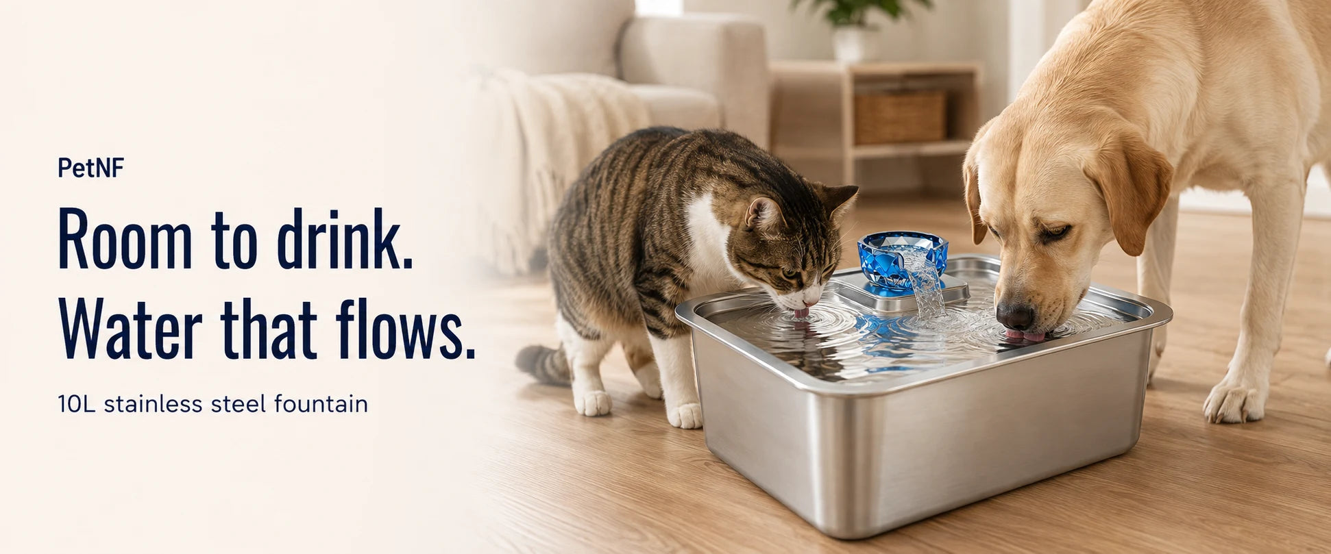 10L total · D2341. 9L reservoir + 1L drinking bowl.